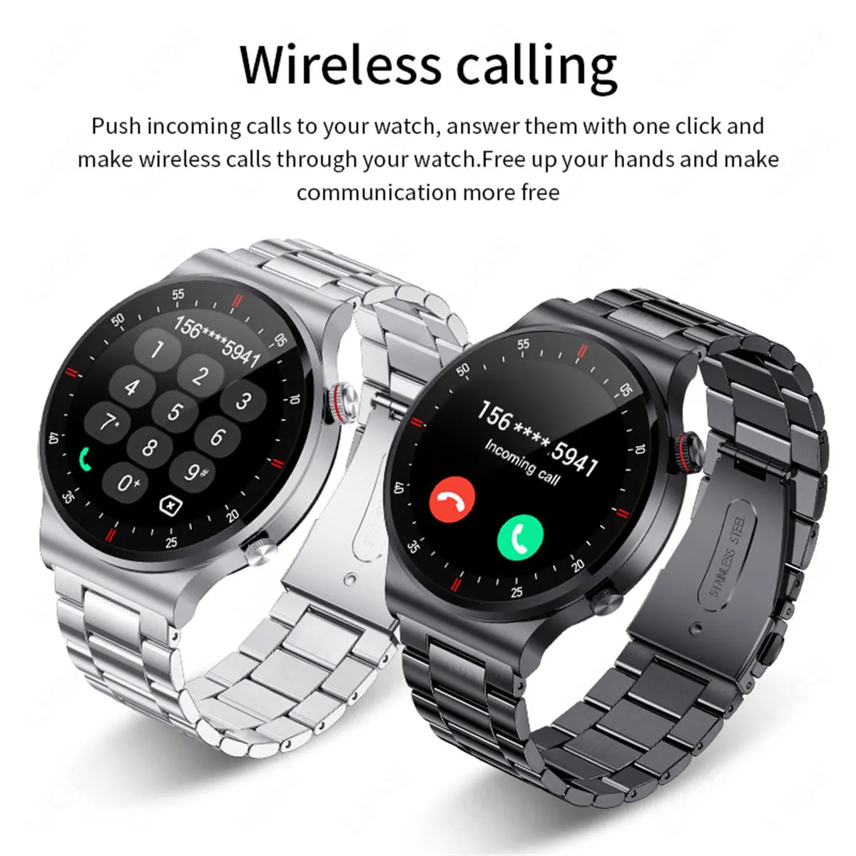 LIGE Outdoor Sport Smart Watch Men 1.85 inch AMOLED Screen Health Detection Waterproof Bluetooth Call Smartwatch For Android OS