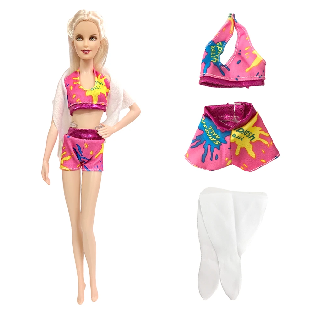 NK Official 1 Set Summer Swimsuit+Shawl  Fashion Pants Clothes For Barbie Doll Toys Beach Bathing Dress For 1/6 Dolls DIY Toys