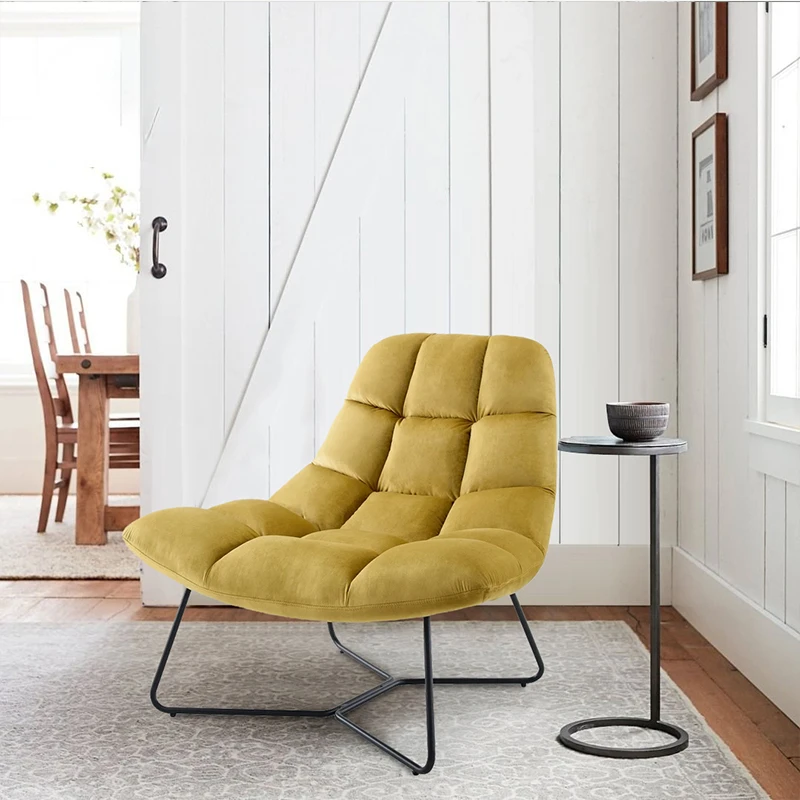 

European Green Velvet Accent Leisure Chairs Modern Nordic Lounge Chair furniture New Occasional Chair