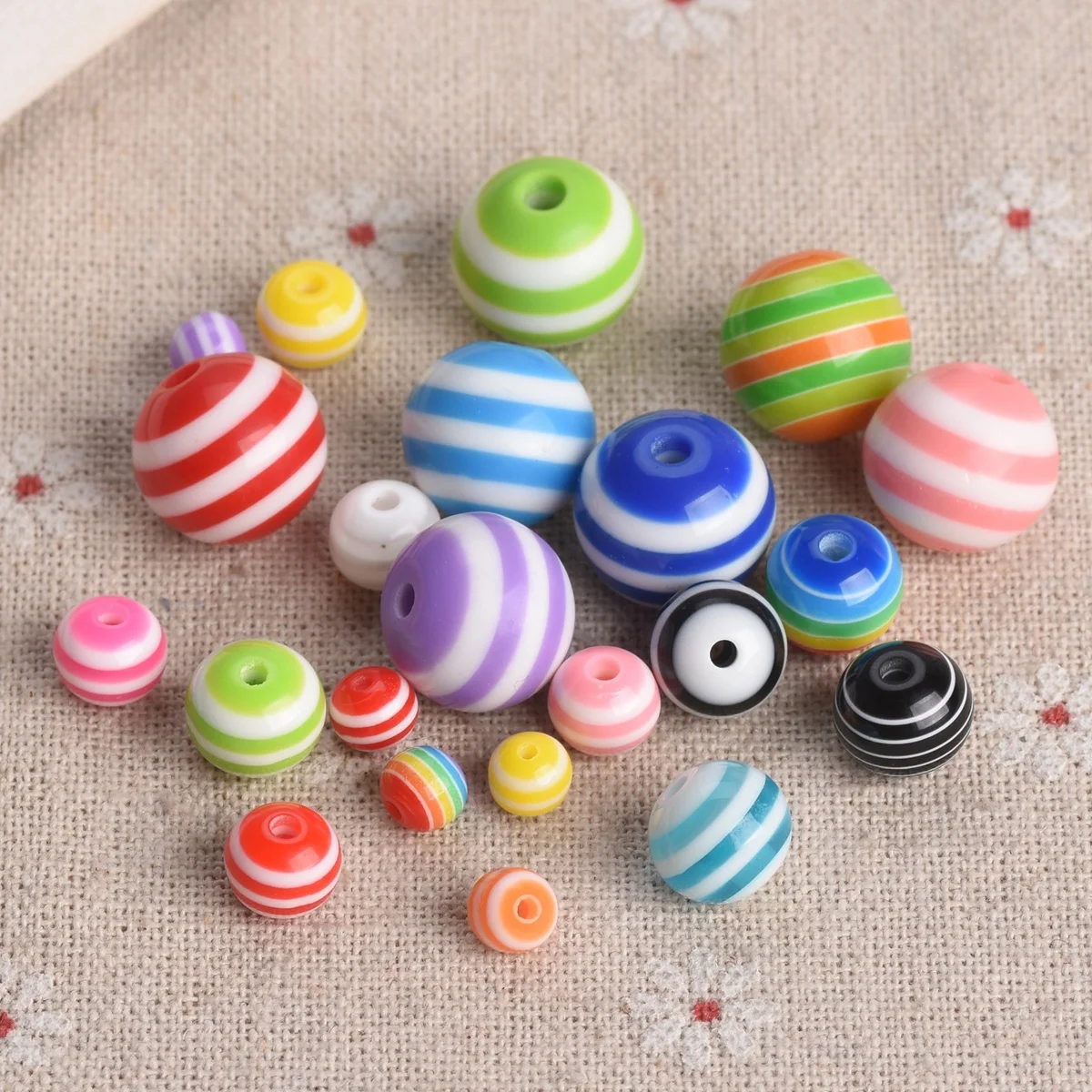 Round Mixed Rainbow Colorful 6mm 8mm 10mm 12mm 14mm Resin Plastic Loose Beads For Jewelry Making 55pcs mixed color 30mm plastic badges jewelry smiling face pins brooches bag shirt lapel pin decorations school office student