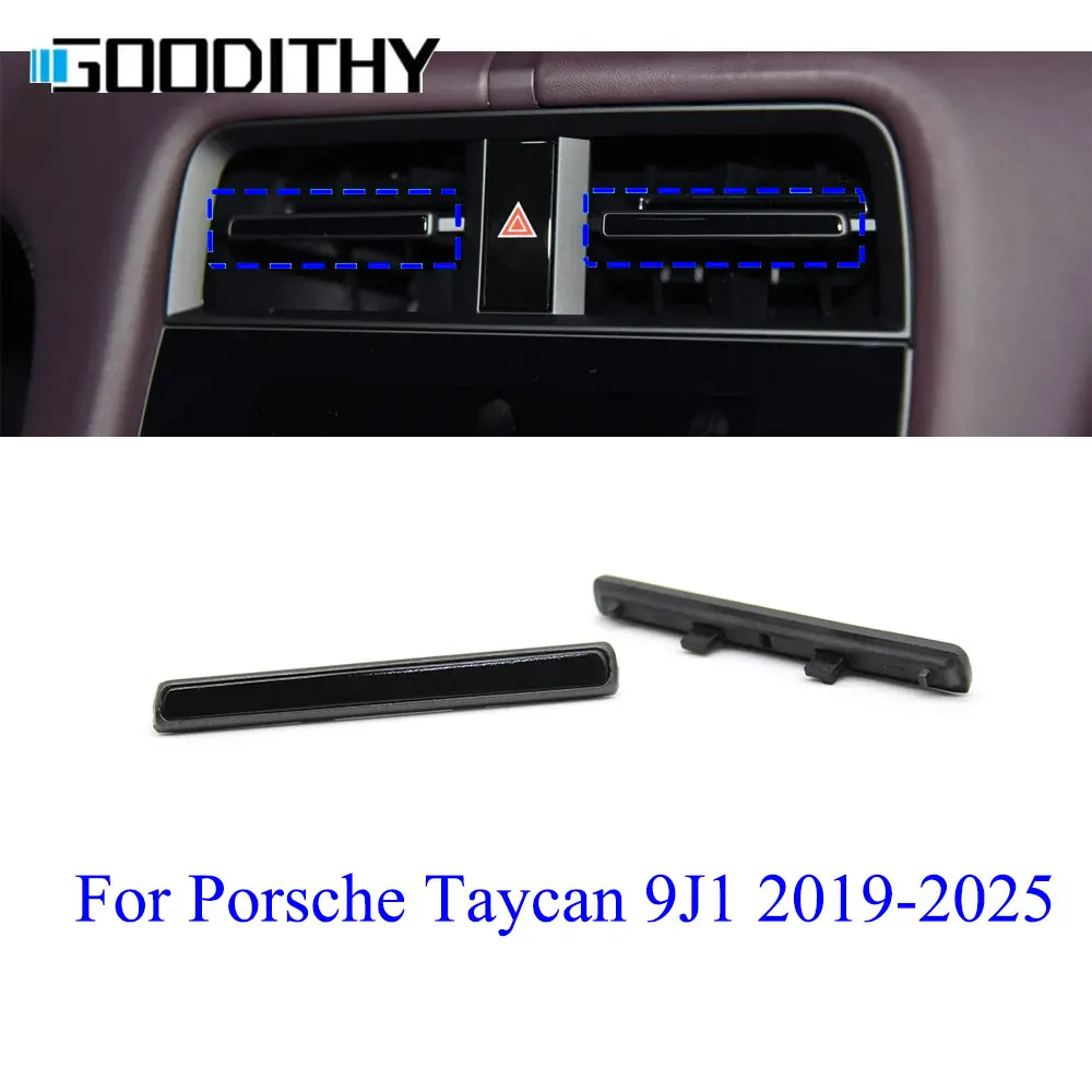 Front Center Middle Air Conditioning AC Vent Grille Trim Strips Car Accessories For Porsche Taycan 9J1 2019 2020 2021 2022 2023