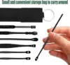 6Pcs/set Ear Cleaner Ear Wax Pickers Stainless Steel Earpick Wax Remover Piercing Kit Earwax Curette Spoon Care Ear Clean Tools 2