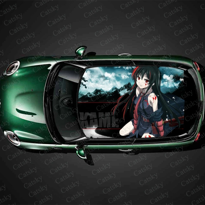 

Akame Ga Kill! Anime Car Roof Sticker Decoration Film SUV Decal Hood Vinyl Decal Graphic Wrap Vehicle Protect Accessories Gift