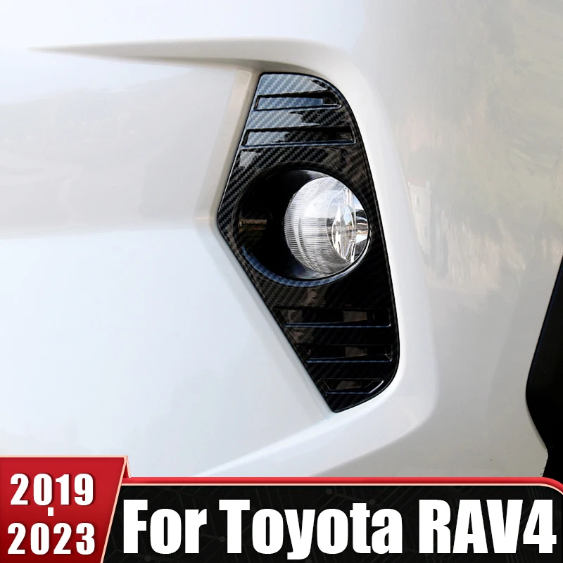 

Front Fog Light Trim Frame Lamp Eyebrow Cover For Toyota RAV4 2019 2020 2021 2022 2023 RAV 4 XA50 Hybrid Car Accessories