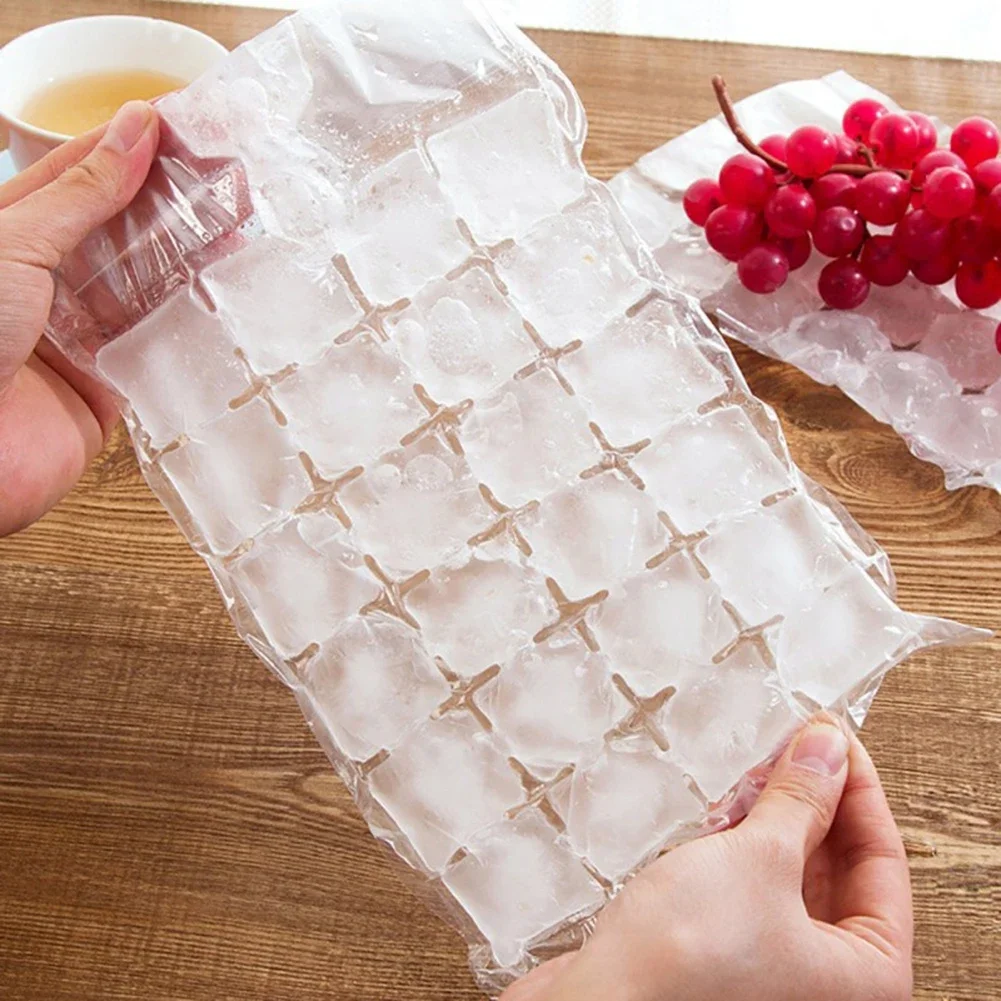 Description Picture 2 of item10pcs/pack Ice Cube Mold Disposable Self-Sealing Ice Cube Bags Transparent Faster Freezing Ice-making Mold Bag Kitchen Gadgets