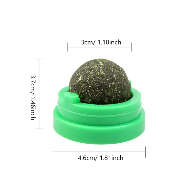 Spinning Catnip Mint Ball for Cats, Interactive Dental Care Chew Toy with Natural Catnip, Hairball Control Kitten Cat Toys 6