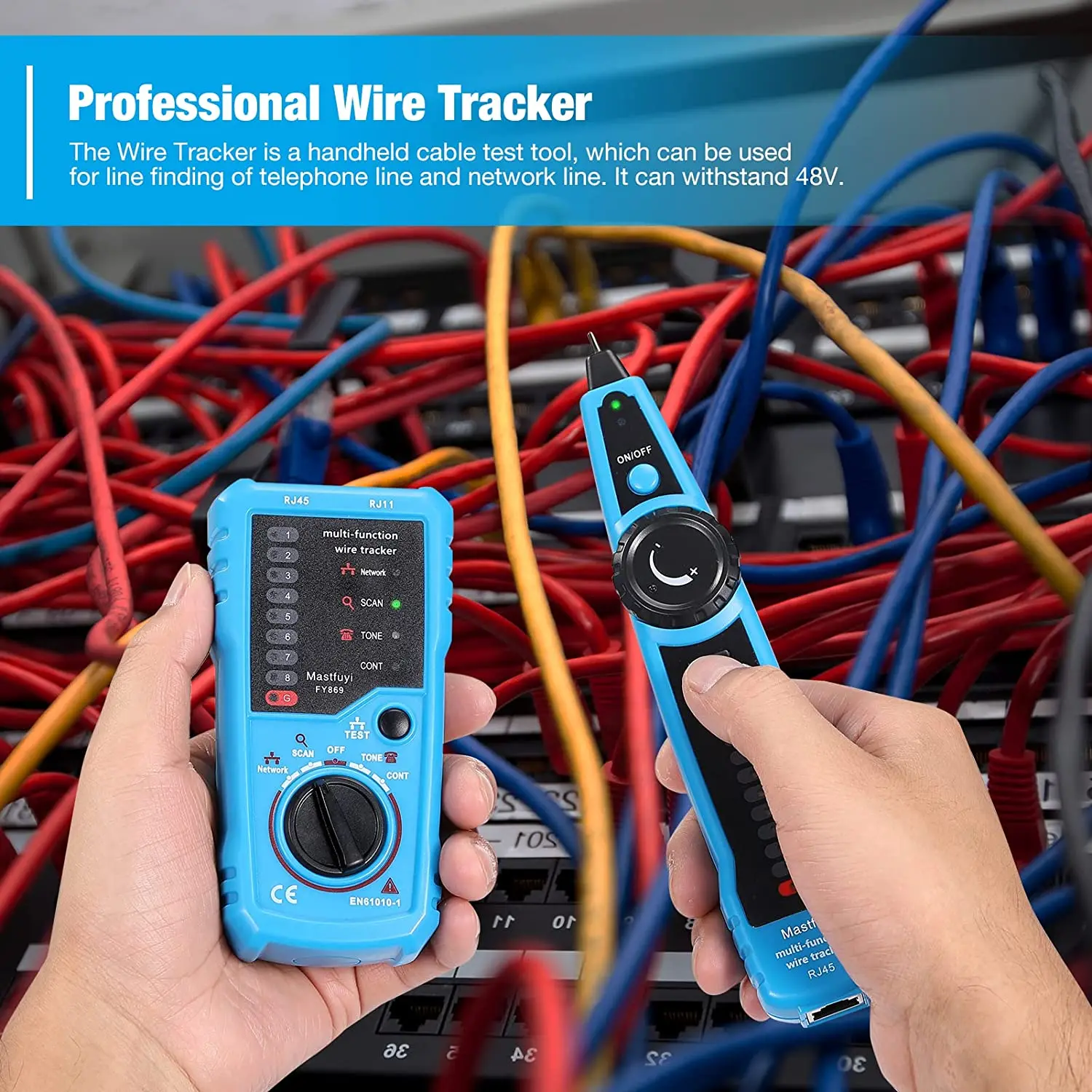 Premium Cable Tracker Tester - Network & Telephone Wire Finder with High-Quality LAN Line Detection