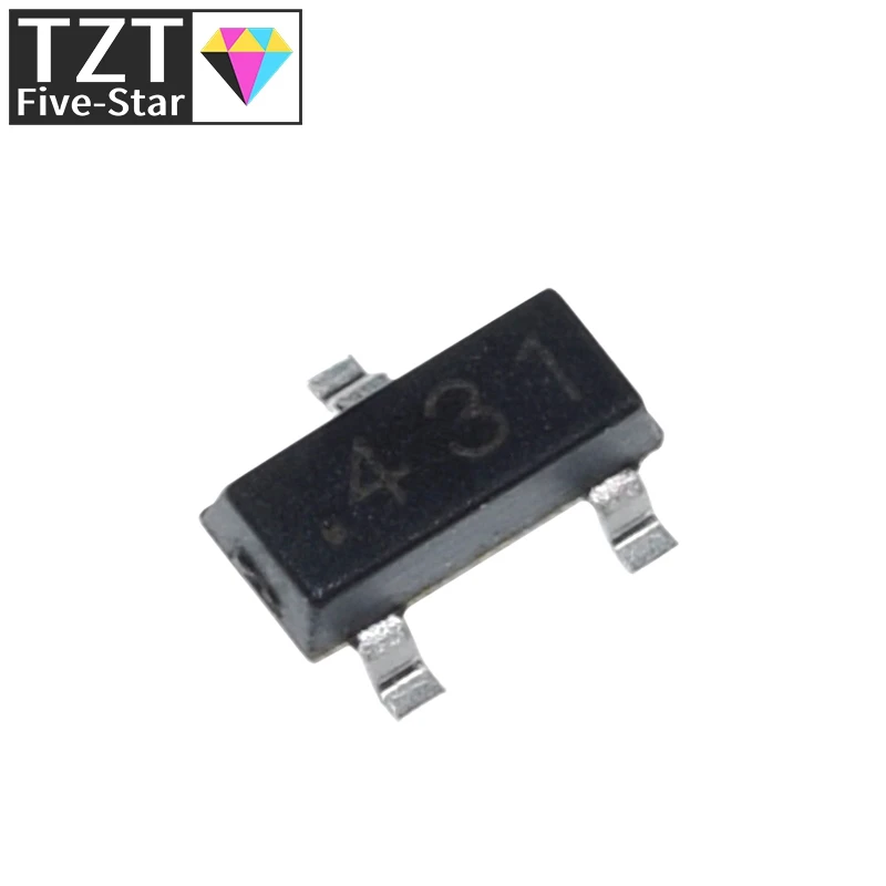Voltage Regulator IC 50PCS TL431 SOT TL431A SOT-23 431 SOT SMD new voltage regulator IC