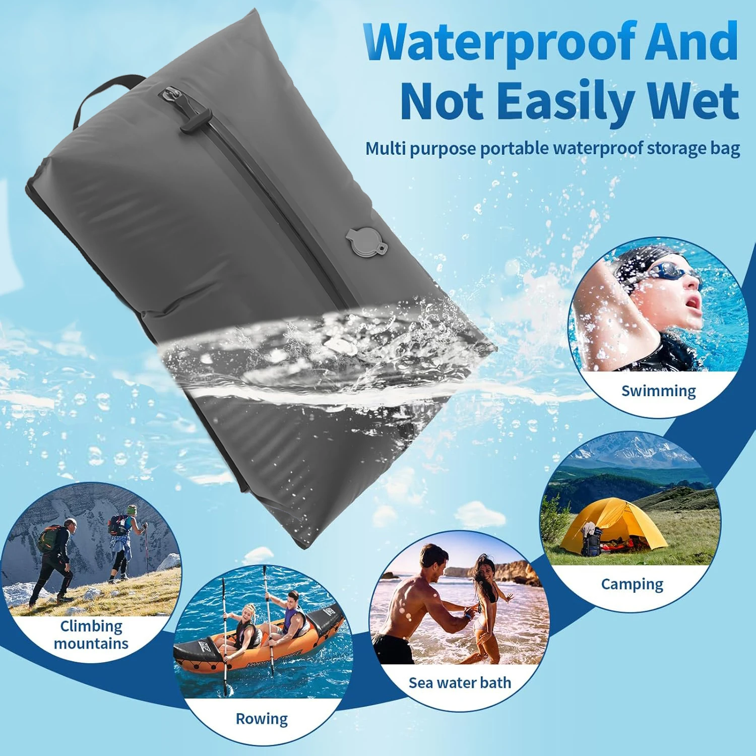 Vacuum Bag for  Reusable Compression Suitcases and Backpack Space Saver Airback Vacpack 4