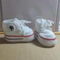 Purely Hand-Woven Baby Shoes, Lace-Up Sneakers, Baby Gift Shoes, Woolen Soft-Soled Shoes 2