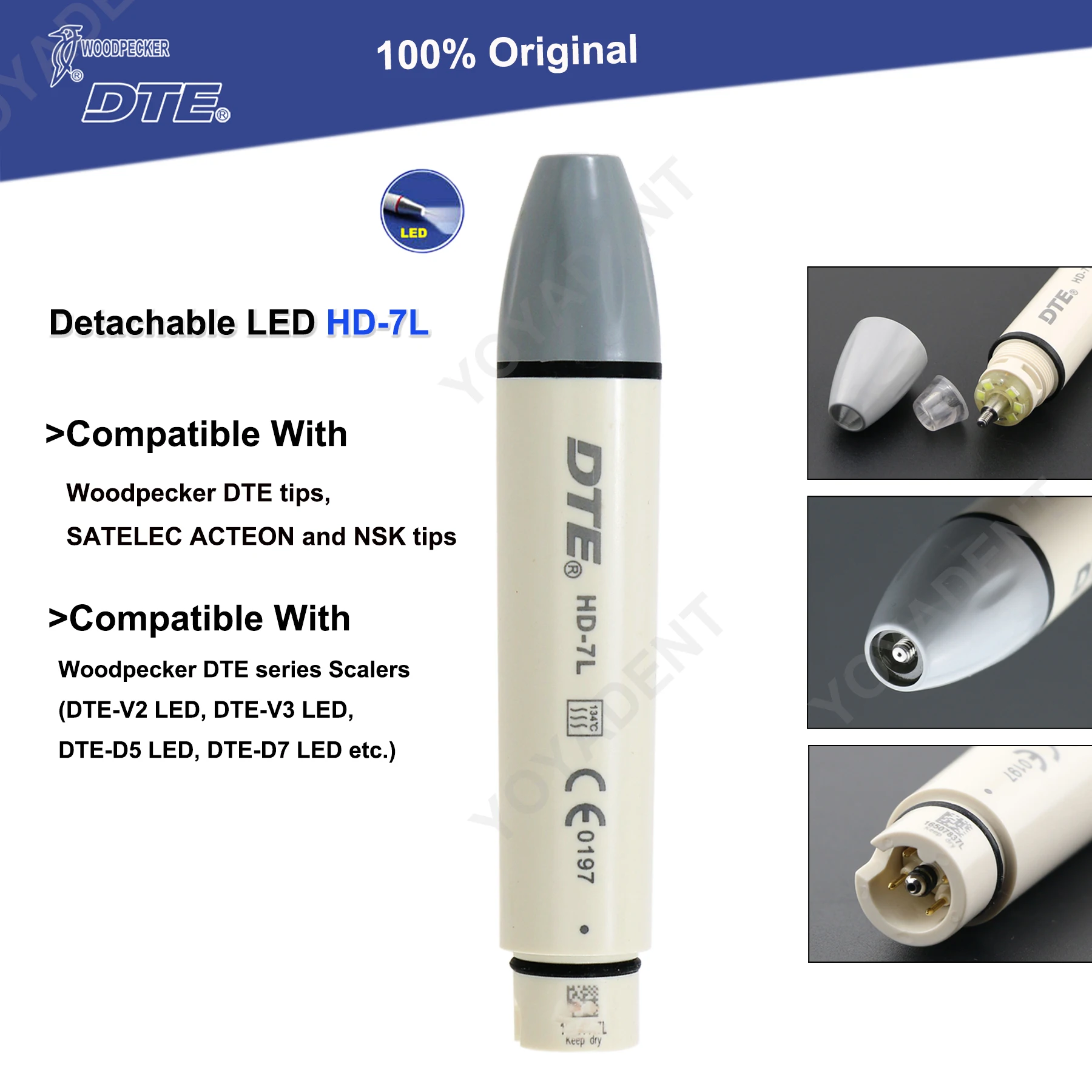 Woodpecker DTE Dental Endo Tips Ultrasonic Scaler Tips Scaling Tips ED-Series Fit NSK SATELEC Scaler Handpiece Dentistry Product 6