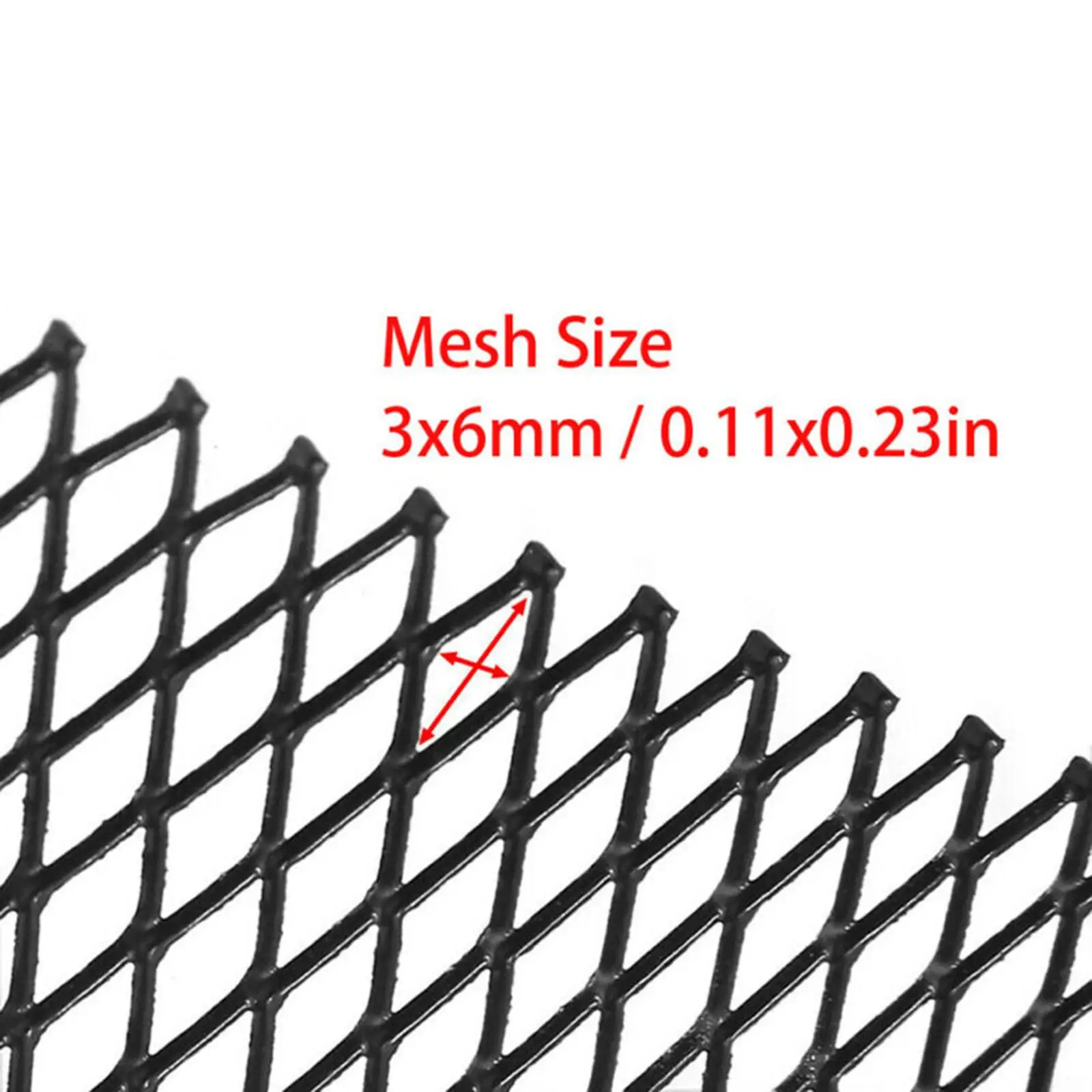 Car Grill Mesh Rhombic Hole Exterior Accessories for Air Vents Bumper