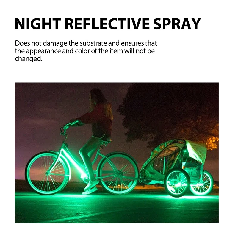 100ml Reflective Spray Paint Fabric Luminous Spray Paint Reflective Bike Skateboard Canvas Glowing