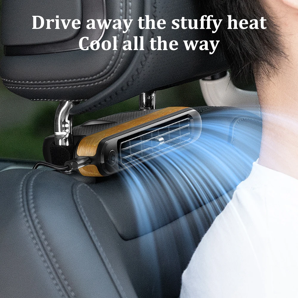 

Car Seat Fan Backseat Cooling Fan Electric Auto Backseat Car Fan Three Adjustable Wind Speeds Car Interior Decor Fan