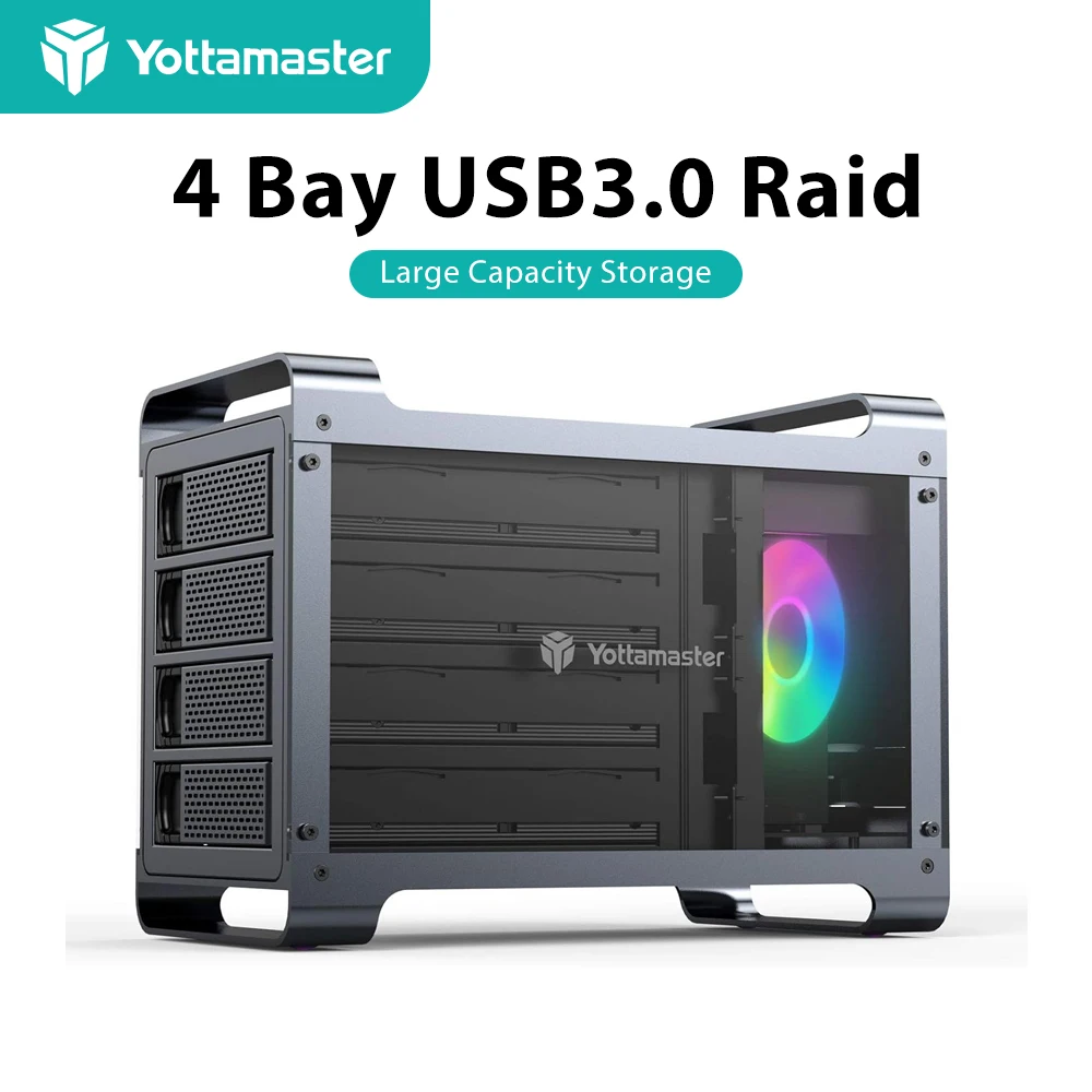 Yottamaster4BayRAIDHardDriveEnclosure2535SATAHDDSSD