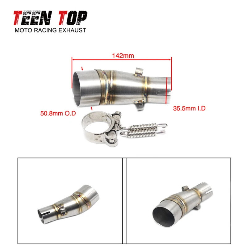 Motorcycle Exhaust Middle Pipe Muffler Link Escape Exhaust Adapter For Kawasaki NINJA250 NINJA300 Z250 2013-2016 Moto Elbow - Image 2