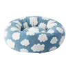 Cute Dog Bed for Small Dogs, Washable Puppy Beds,Cozy Round Orthopedic Pet Sofa with Jacquard Shaggy Plush and Anti Slip Bottom