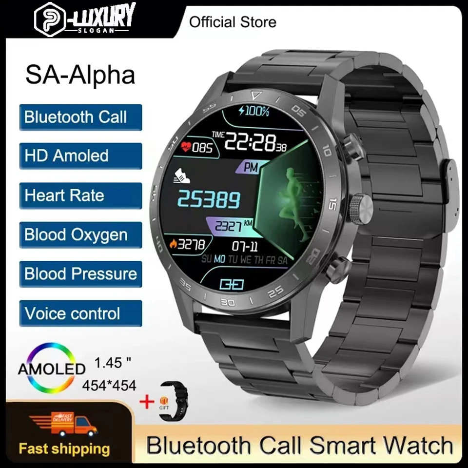 PLUXURYSmartWatchForMenFullTouchScreenSportFitnessWatchMan