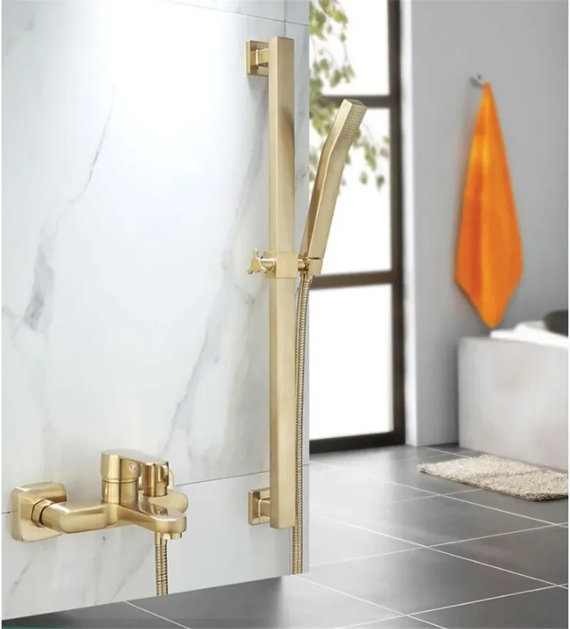 Description Picture 4 of itemBathtub Shower Set Wall Mounted Brushed Gold Bath and Faucet, Bathroom Cold and Hot Bath and Mixer Tap Brass