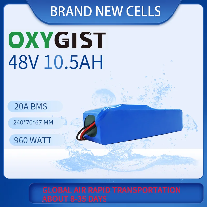 18650 48V Ebike Scooter Battery 5.8Ah-17.5Ah 54.6V 13S Lithium Battery Pack With 15A-25A BMS for Motorcycle Electric Bicycle