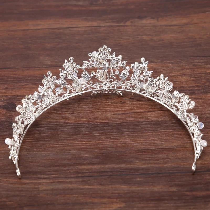 Wedding hair accessories bridal hair accessories pearl rhinestone tiaras and crowns for women bride