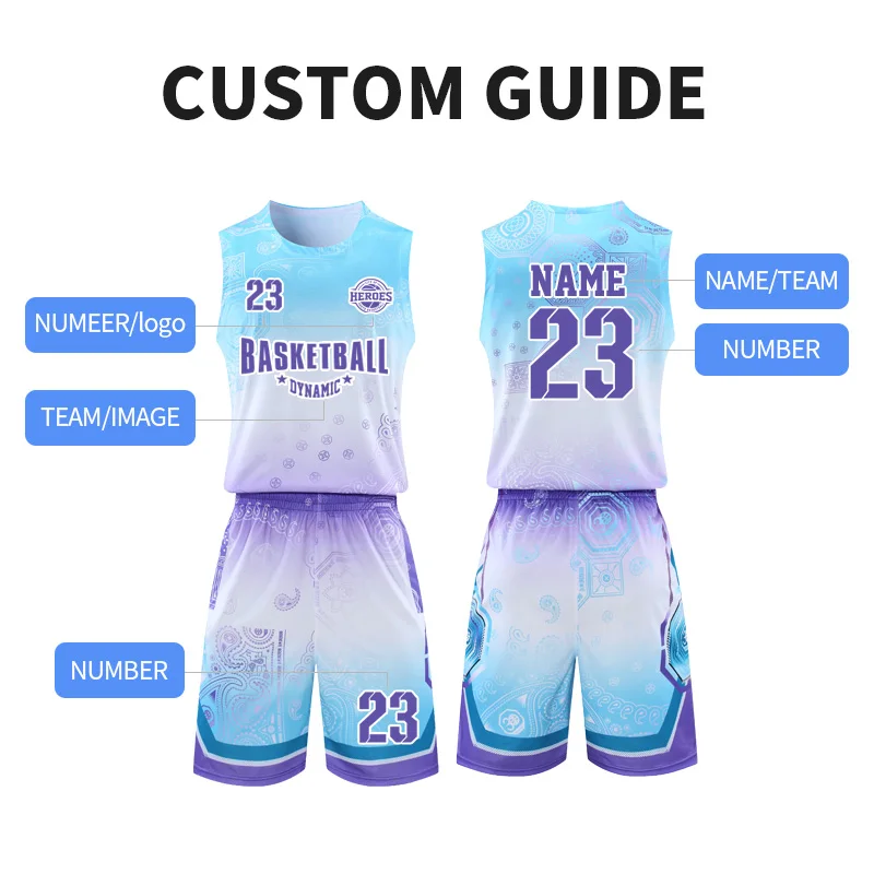 Men Basketball Jersey College Basketball Uniform Breathable Sleeveless Shirt Short Team Suit For Adult B306