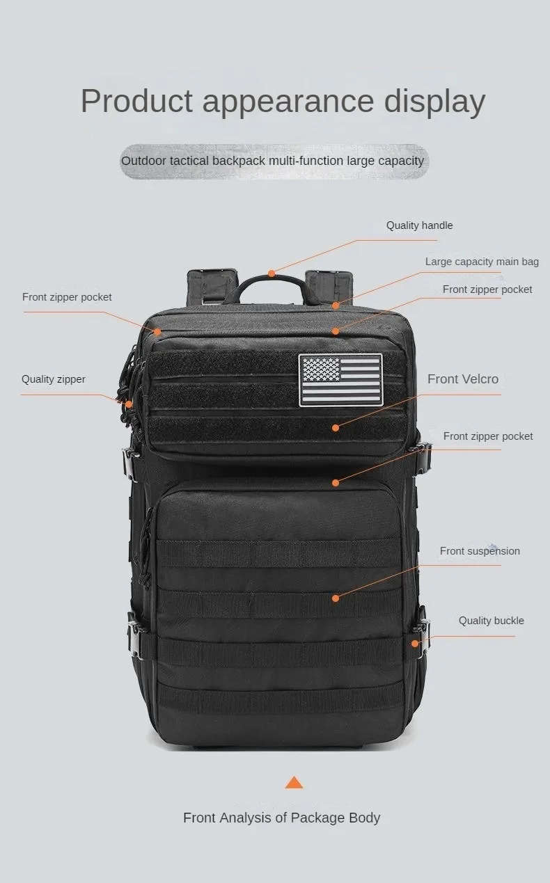 50L Tactical Backpack Hiking Mountaineering Bag Camping Outdoor Backpack | eBay 50L Tactical Backpack Hiking Mountaineering Bag Camping Outdoor Backpack | eBay