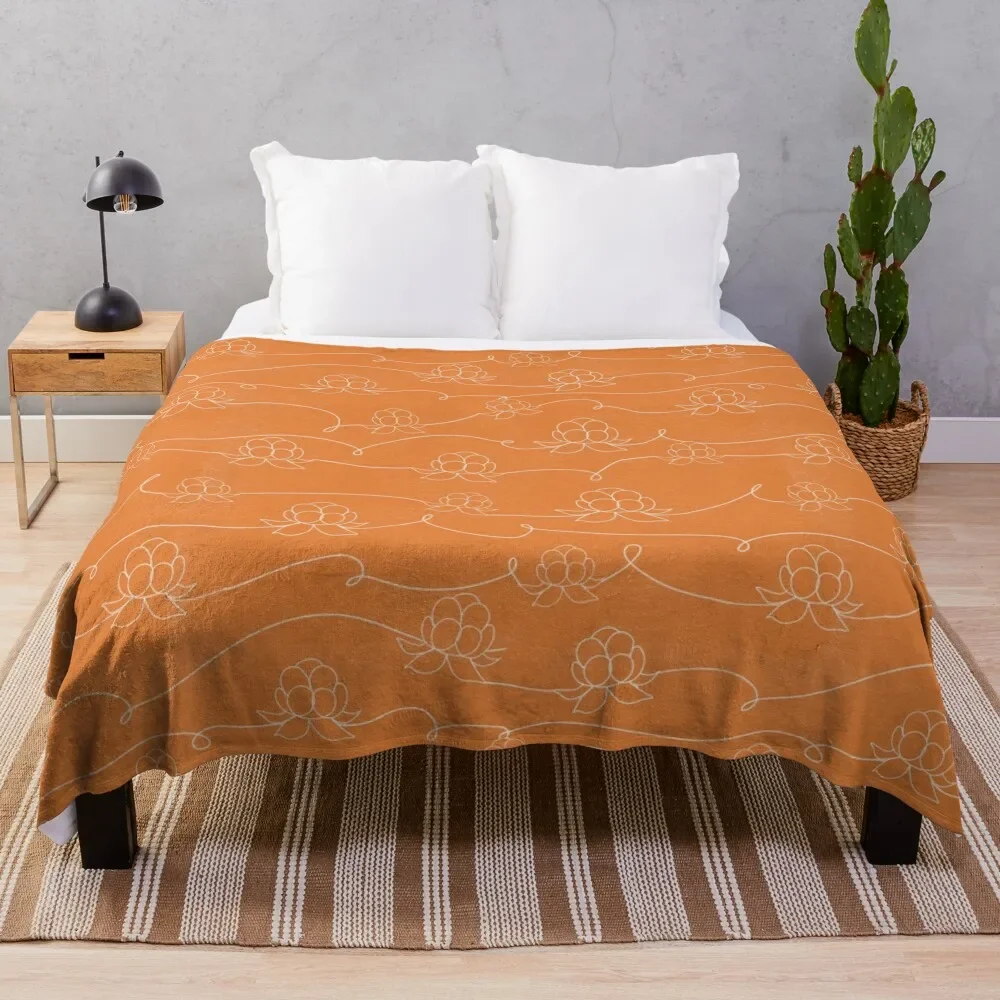 

Orange Salmonberry Pattern Throw Blanket Stuffeds Kid'S warm winter Blankets