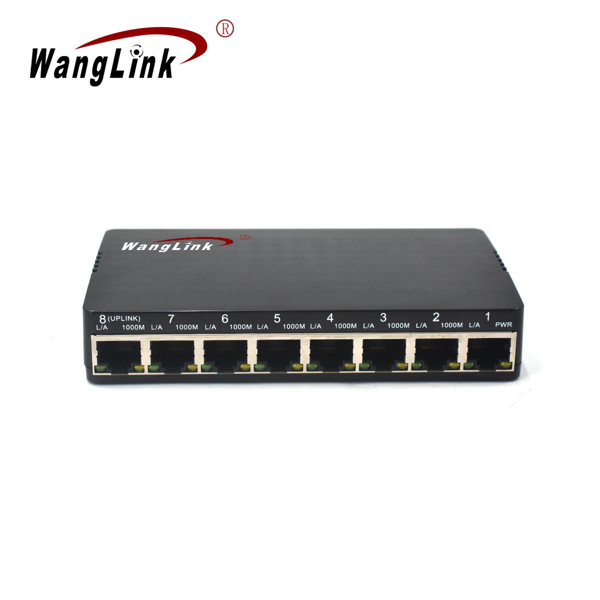 Wanglink Reverse Poe Gigabit 8 Port Rpoe Switch 1000m Support VLAN Poe IN Out For FTTH Home User and ONU
