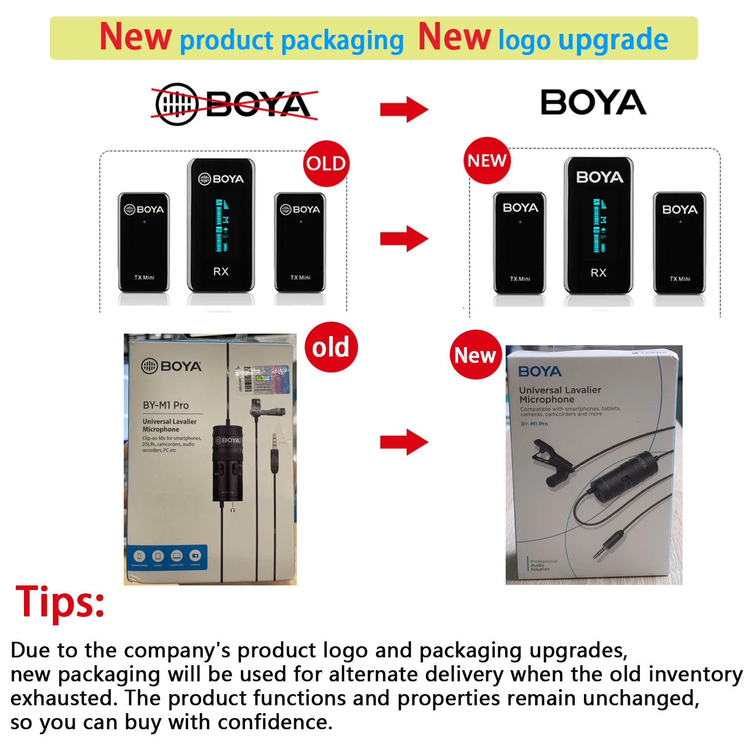 BOYA BY-XM6-K1-K6 Wireless Lavalier Microphone Portable Audio Video Recording Mic with Charging Case for Smartphone Camera Vlog