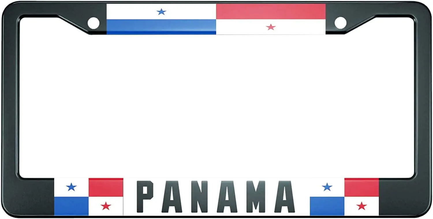 

Panama License Plate Frame 1pcs Panama Flag Metal License Plate Cover Front Plates Frames Car Tag Frame for US Vehicles Standard