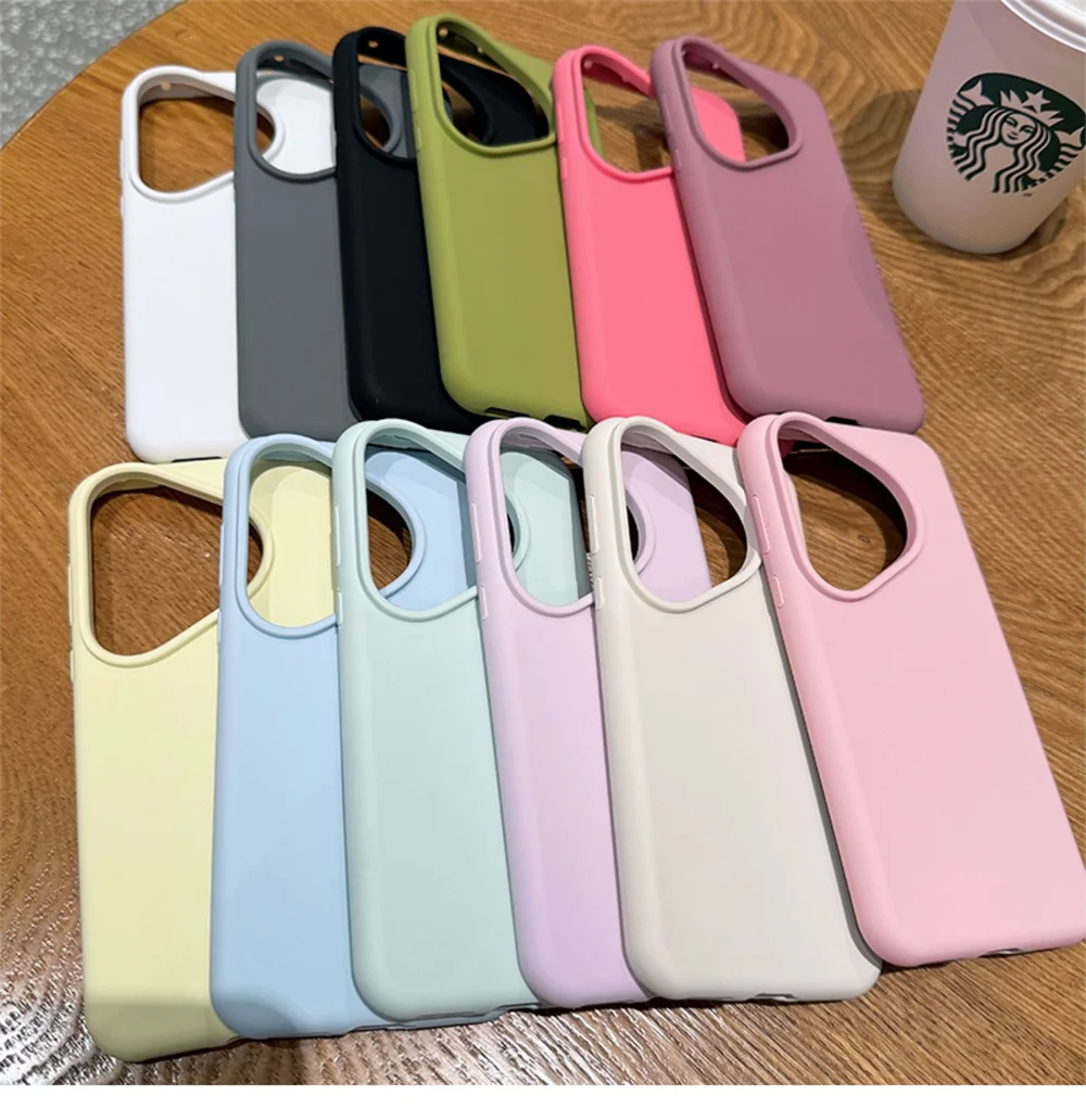Enhanced Liquid Silicone Shockproof Phone Case - Soft Candy Skin Cover