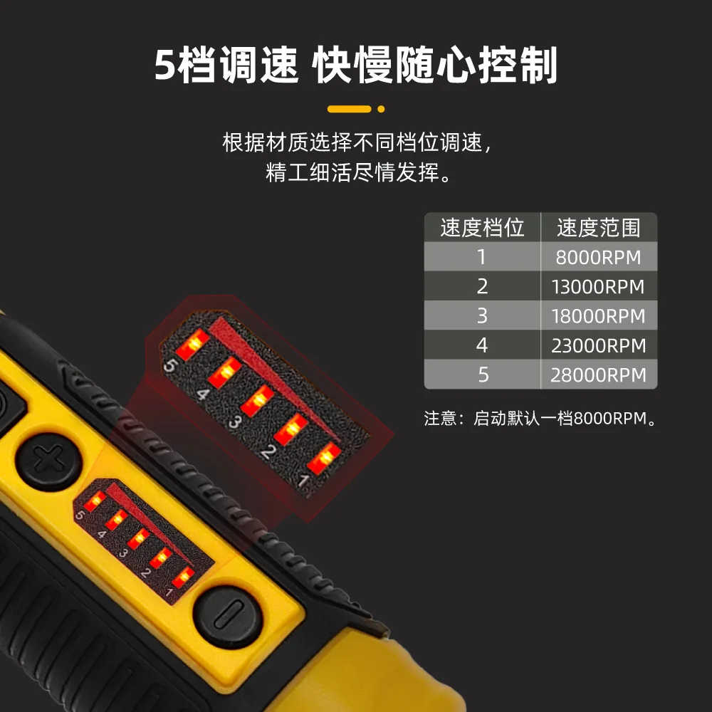 전문가용 7.2V 리튬 배터리 속도 조절 가능 전동 그라인더 DIY 휴대용 목공 조각 기계 옥 연마기