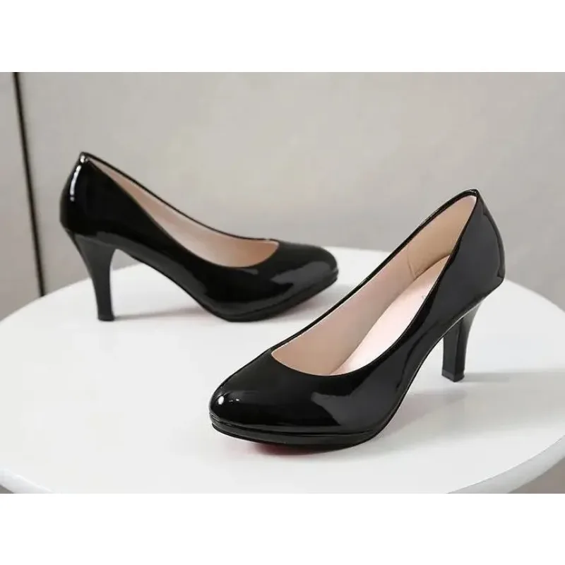 High Heels Shoes Women White Wedding Shoes Thick High Heels Fashion Party Pumps Footwear Yellow Red Big Size 35-41 5