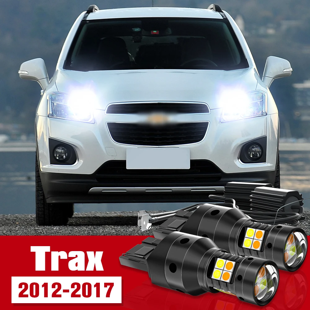 

2pcs LED Accessories Dual Mode Turn Signal+Daytime Running Light DRL For Chevrolet Trax 2012-2017 2013 2014 2015 2016