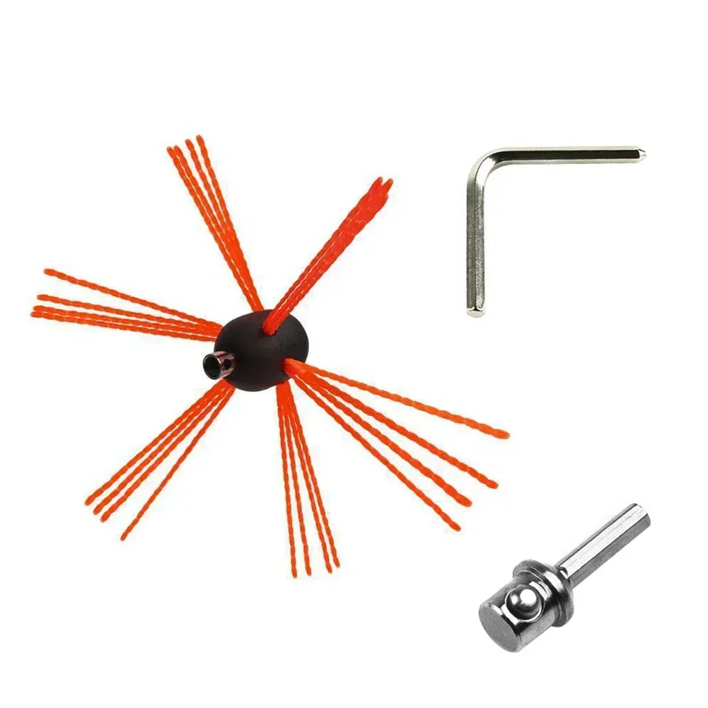 Achieve Professional Chimney Cleaning Results with Power Sweeping Brush Head Kit Suitable for DIY Enthusiasts