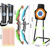 2 Pack Archery toy Set  - Includes 2 Bows, 20 Suction Cup Arrows & 2 Quivers & Standing Target, Outdoor Toys for Kids 4