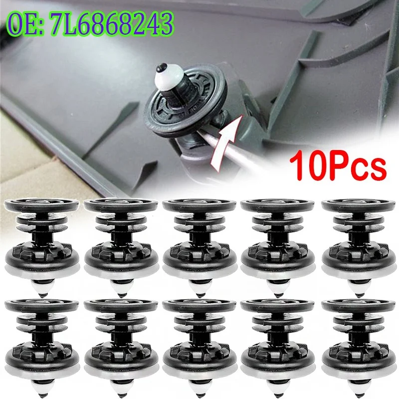 Clip Fissaggio Pannelli Auto 10 Clip Per Pannelli Auto - Fissaggio Porte E Paraurti, Universali Clips Plastica Per Auto - Foto 10