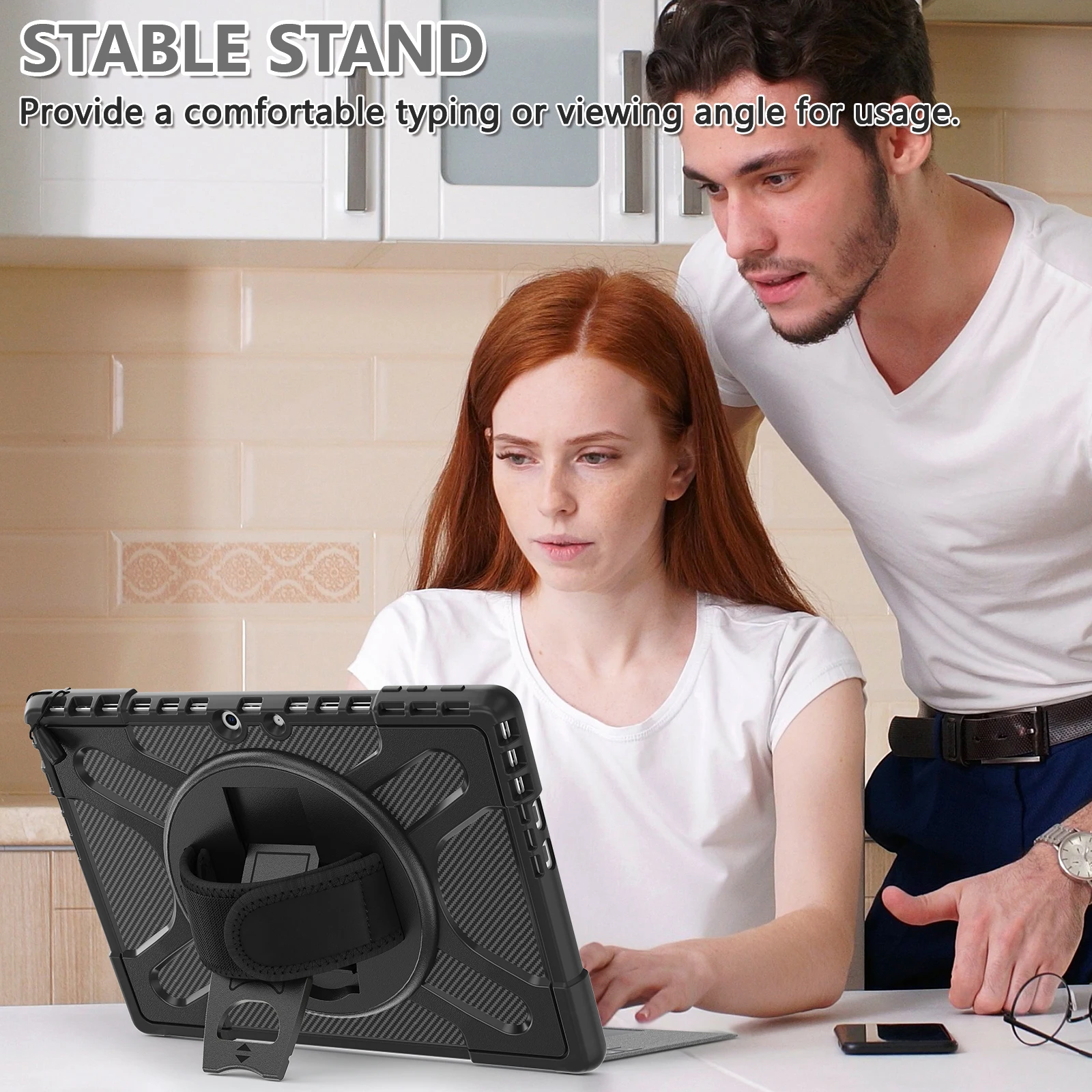 LFOIQN Shockproof Tablet Stand Cover with Enhanced Protection and Versatile Functionality