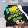 Video Game Geometry Dash Blanket Soft Warm Flannel Throw Blanket Plush for Bed Living room Picnic Travel Home Couch 1