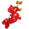 Triple Heads Artificial Orchid Flowers European Retro Style Butterfly Orchids Home Wedding Party Decoration Fake Silk Flores 2