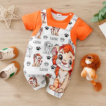 Baby Lion Print Romper 1