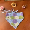 French Pastoral Style Crochet Headscarf Sweet Handmade Hollow Knitted Triangle Scarf Hairband 5