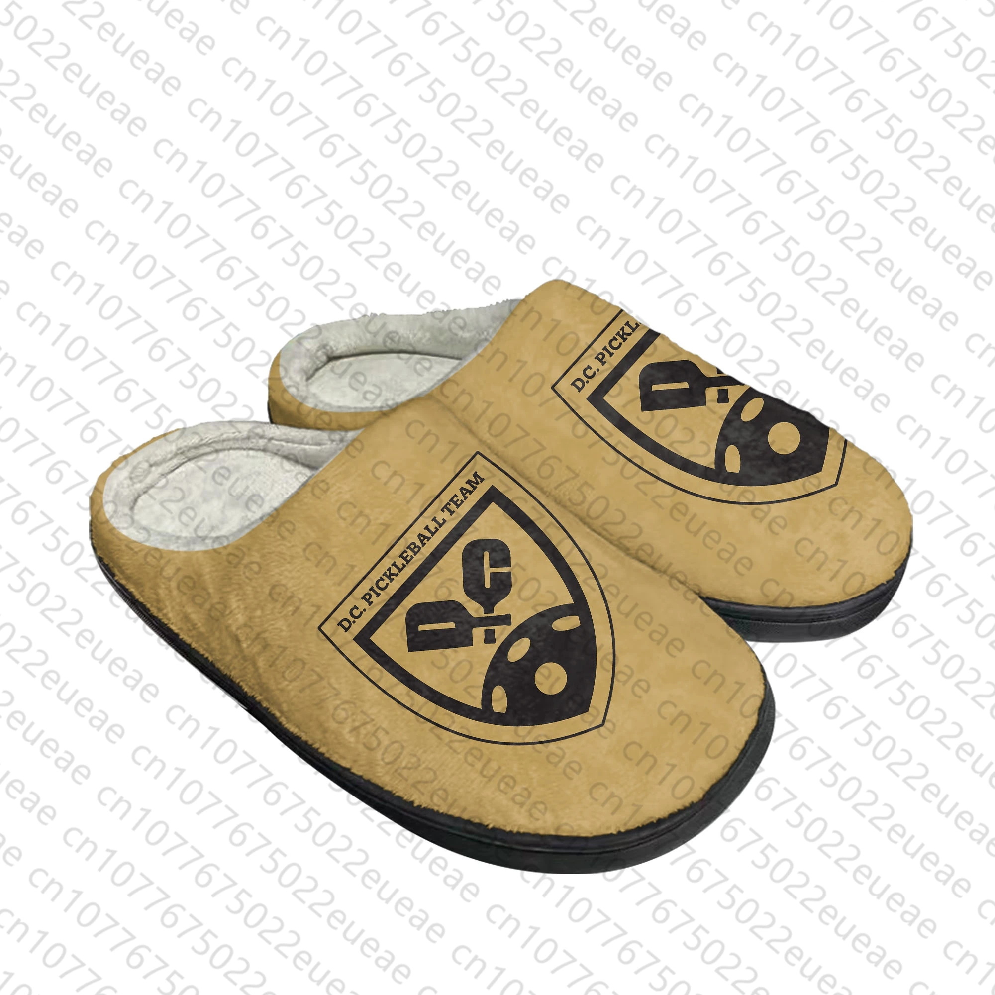

D.C. Домашние хлопковые тапочки для мужчин и женщин PICKLEBALL TEAM pickleball, плюшевая спальня, Повседневная сохраняющая тепло обувь, термальные домашние тапочки DIY