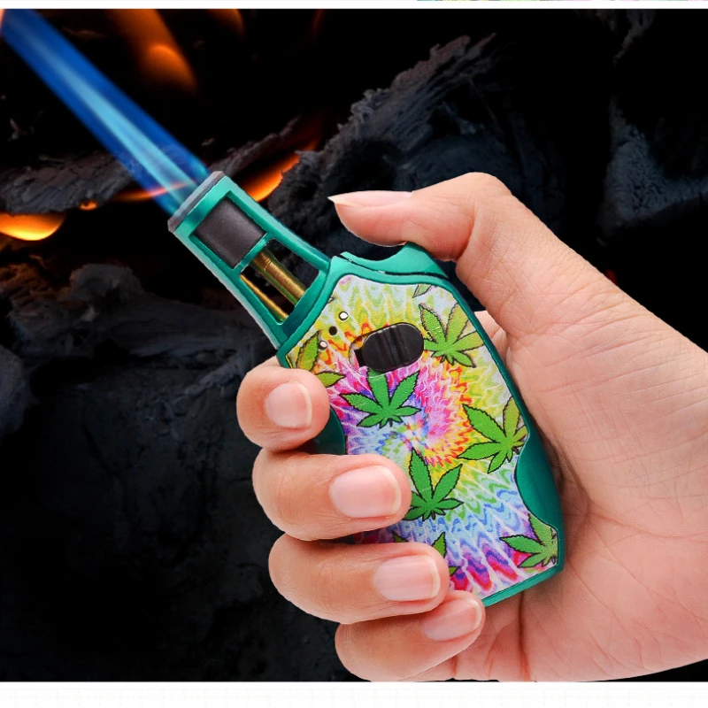 New Spray Gun Lighters Flush Butane Torch Jet Lighters Metal Electronic Windproof Gas Kitchen Gadgets Men'S Gadgets