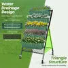 Vertical Raised Garden Bed Planter Box5 Tiers Vertical Garden Planter with Drainage System&4 Hooks for Plants Vegetables Flowers 4