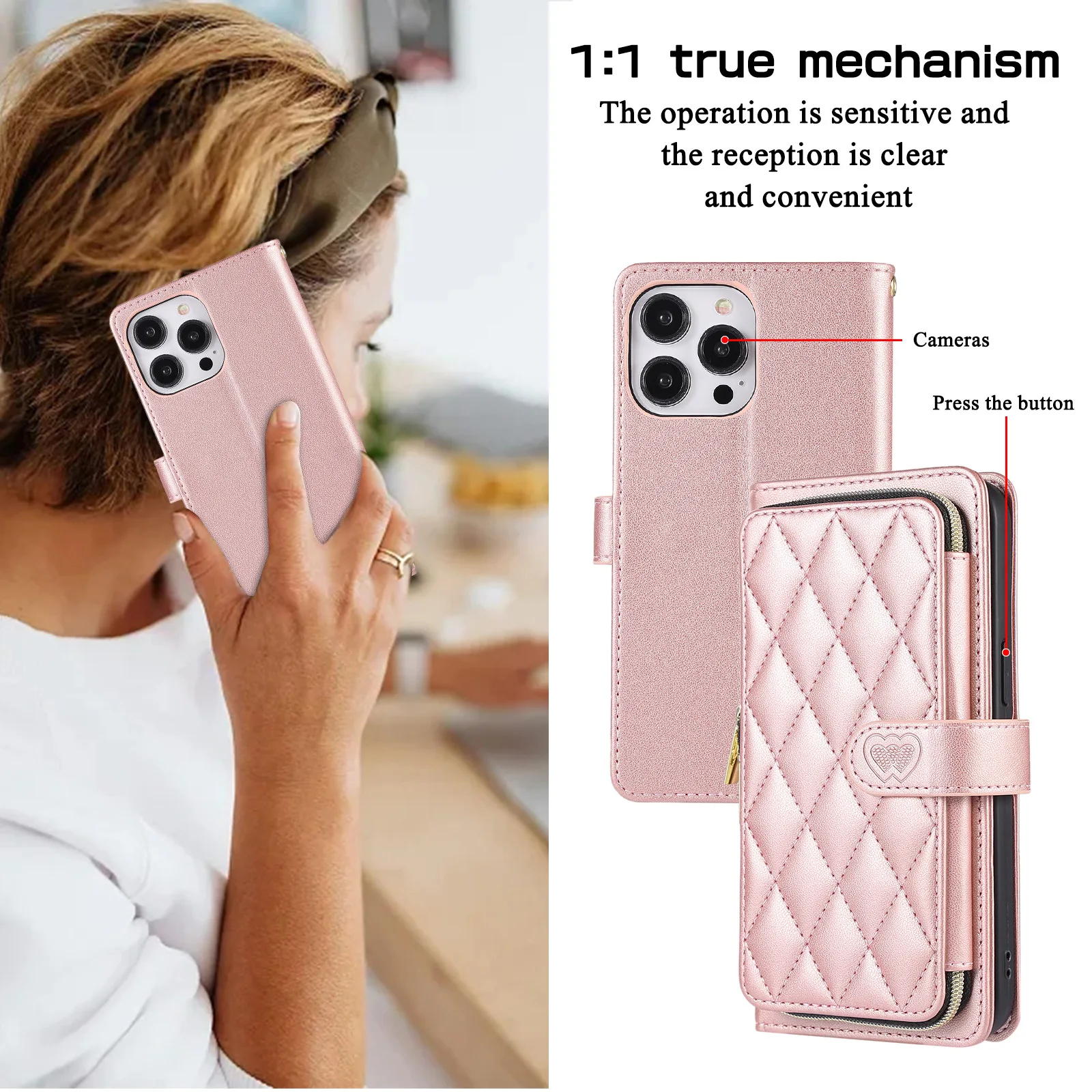 Wallet Shoulder Strap Phone Case For iPhone 15 Pro Max 14 13 12 11 Pro Max 15 Plus 13 Pro Zipper Leather Card Slot Lanyard Cover