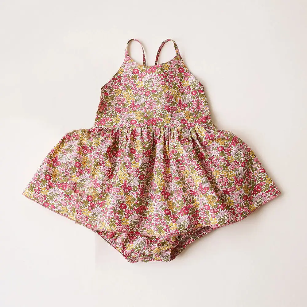

Floral Baby Girl Dress For 0-2Y Summer Backless Infant Baby Girl Playsuit Clothes