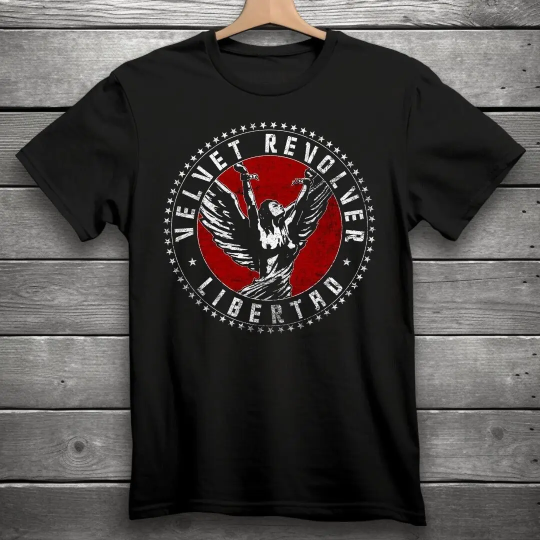 

Бархатная футболка с рисунком револьвера Libertad Hard Rock