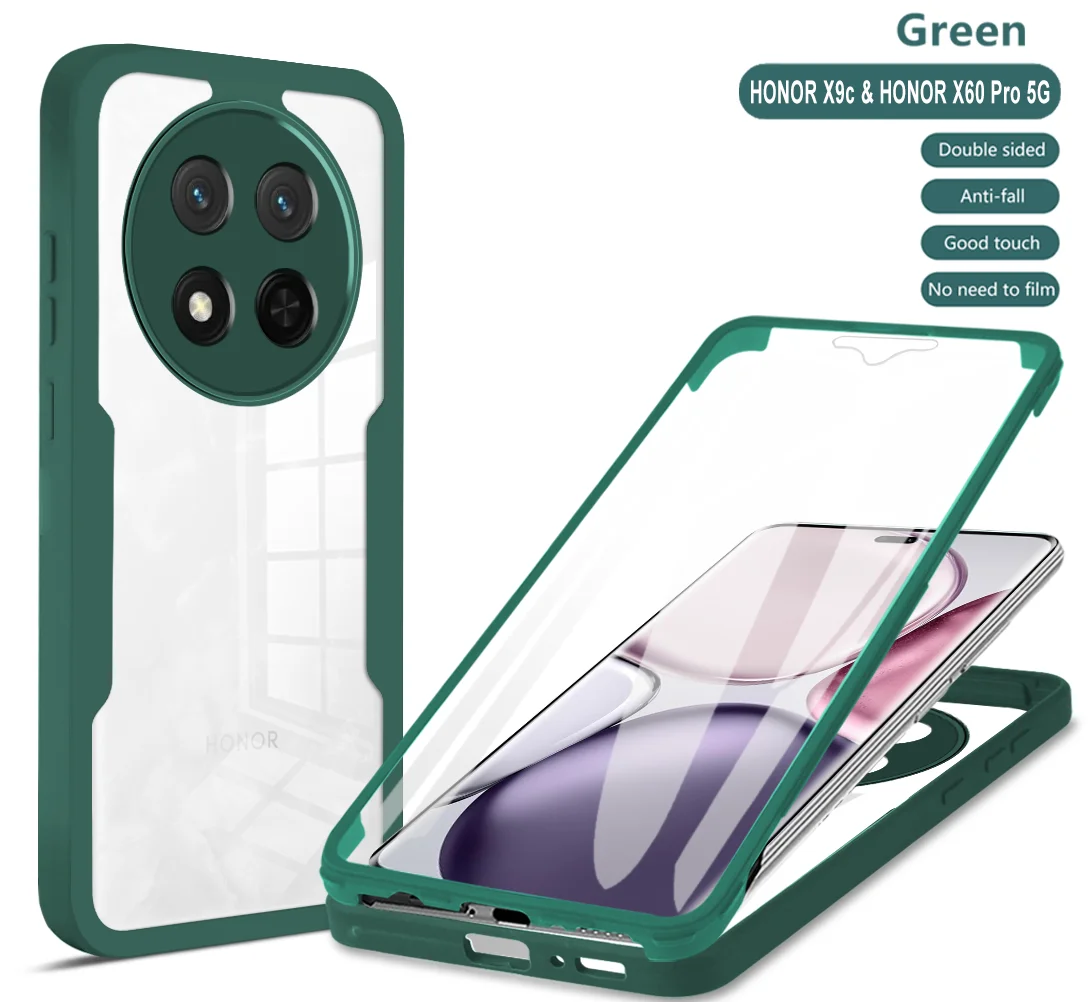 Full Body Soft Double-Sided Clear Case with 360° Protection